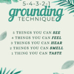 5 4 3 2 1 Grounding Technique Mindfulness Grounding DBT Etsy