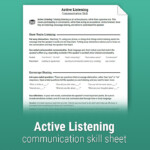 Active Listening Skills Worksheet GSA