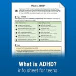 ADHD Info For Teens Worksheet Therapist Aid