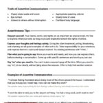 Assertive Communication Worksheet Therapist Aid Assertive