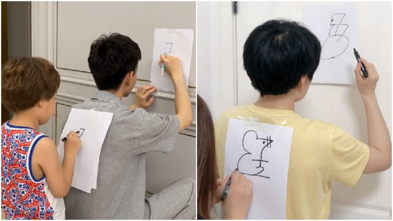 Back To Back Drawing Game For Kids Adults Drawing On My Back YouTube