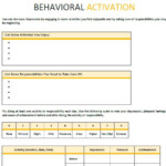 Behavioral Activation Therapy Worksheets Counseling Counselling Tools