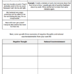 Challenging Negative Thoughts Worksheet Pdf