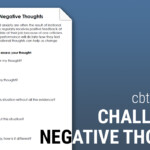 Challenging Negative Thoughts Worksheet Therapist Aid