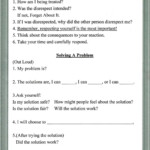 Conflict Resolution Worksheets Therapist Aid