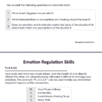 DBT Emotion Regulation Skills Worksheet Therapist Aid Dialectical