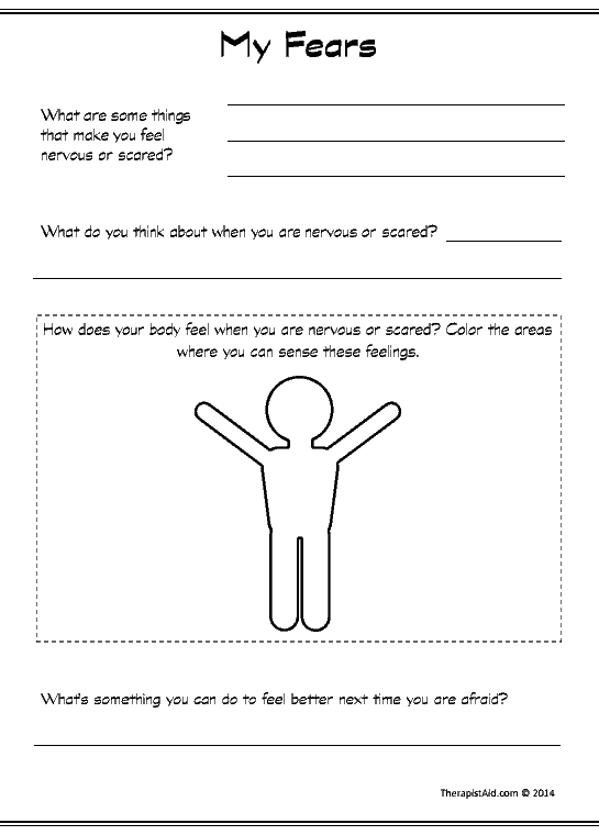 Fear Therapy Worksheets Free Download Qstion co