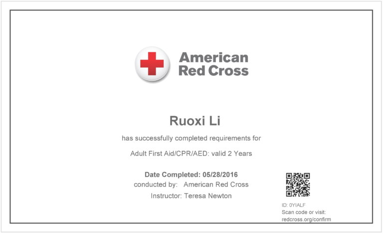 Free Cpr Certification Card First Aid Course Certificate Pertaining To 