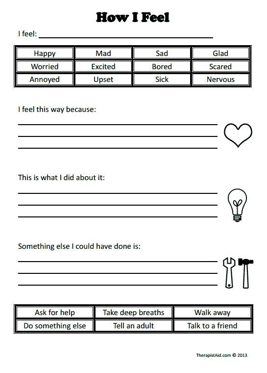 Free Printable Coping Skills Worksheets Edu For Kid