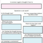 Negative Thoughts Therapy Worksheets Therapy Counseling Coping Skills