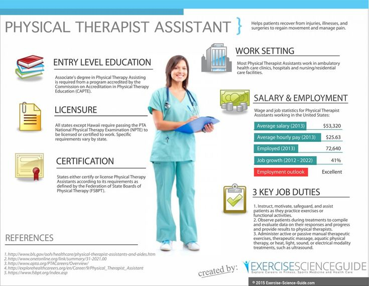 Physical therapist assistant Infograph Career Overview Physical