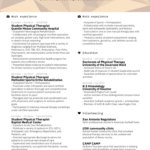 Physical Therapy Resume Template Camilajemak