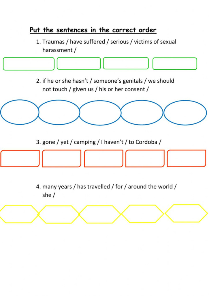 Sexual Harassment And Assault Activity Worksheet