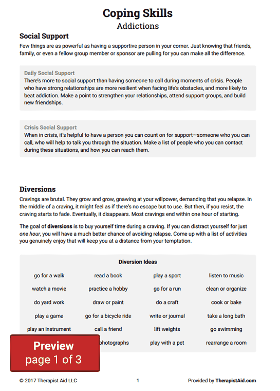 Substance Abuse Worksheets For Adults Worksheets Master