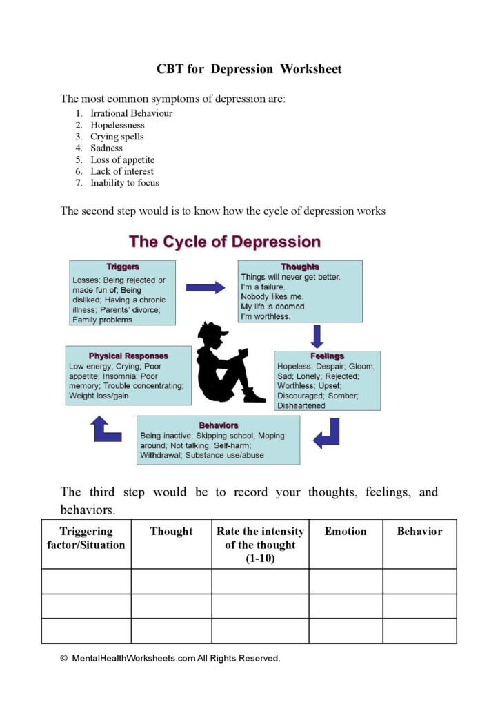 Therapist Aid Depression Worksheets Anger Management Worksheets