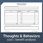 Thoughts Behaviors Costs And Benefits Worksheet Therapist Aid DBT