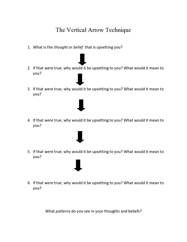 Vertical Arrow Technique Myers Counseling Group Pinterest 