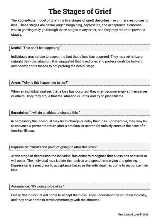 10 Letting Go Of Resentment Worksheet
