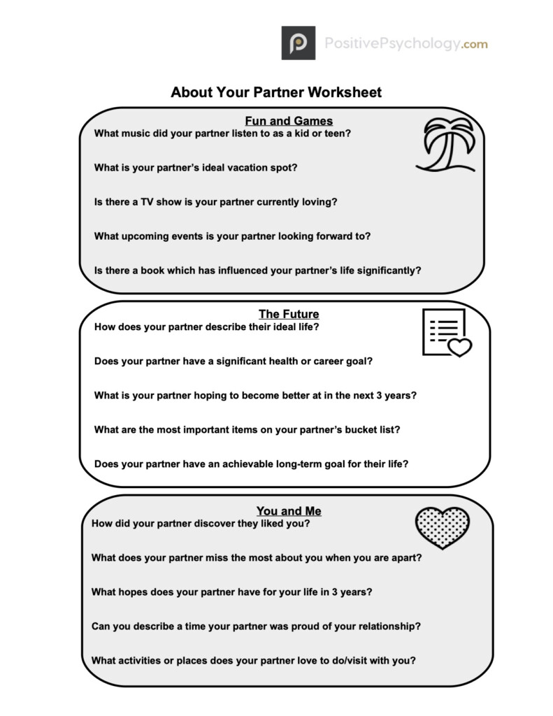 30 Free Couples Therapy Worksheets