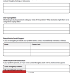 30 Seeking Safety Coping Skills Worksheets