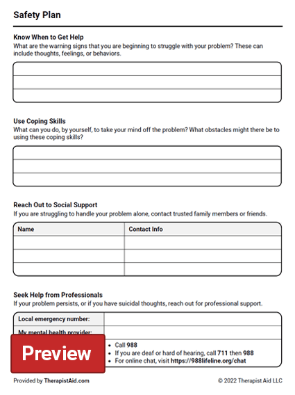 30 Seeking Safety Coping Skills Worksheets TherapistAidWorksheets net