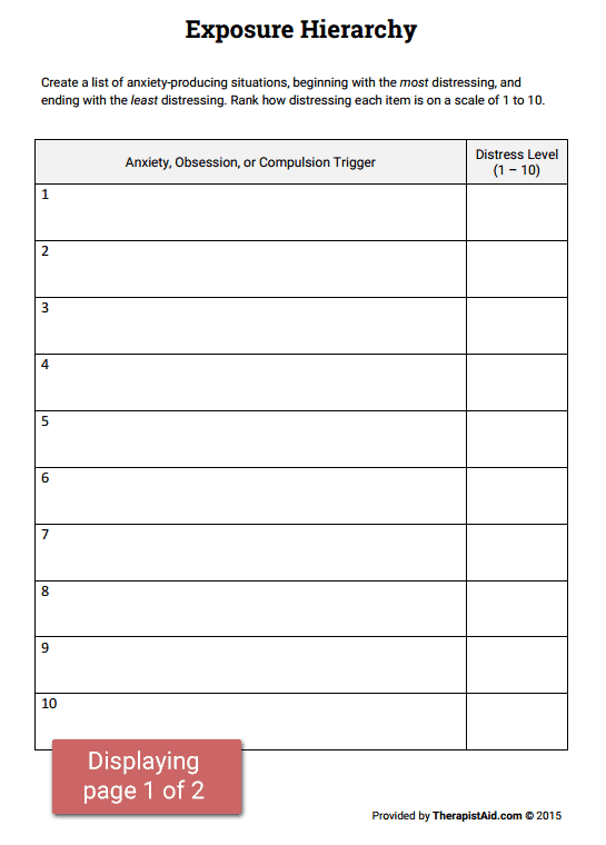 49 Gradual Exposure Therapy PNG Generalized Anxiety Disorder GAD