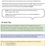 Active Listening Communication Skill Worksheet Therapist Aid Anger