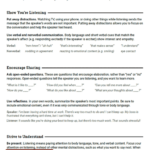 Active Listening Worksheets Listening Active Worksheet Worksheets