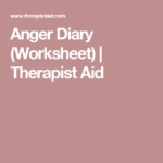 Anger Diary Worksheet Therapist Aid Therapy Worksheets Therapy