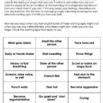 Anger Warning Signs Worksheet Therapist Aid Anger Management