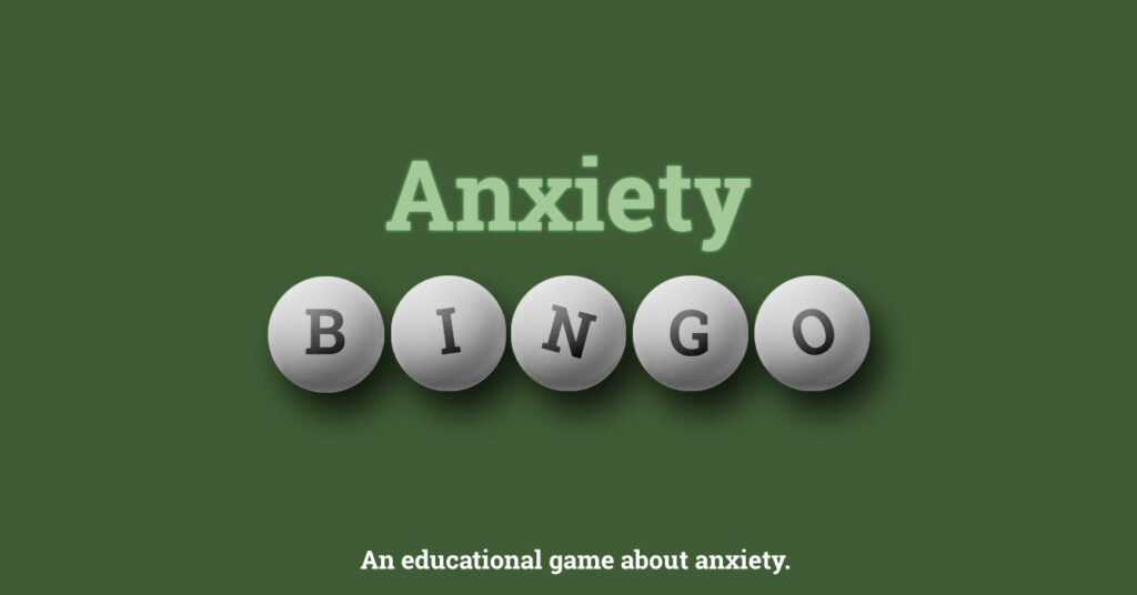 Anxiety Bingo Therapist Aid