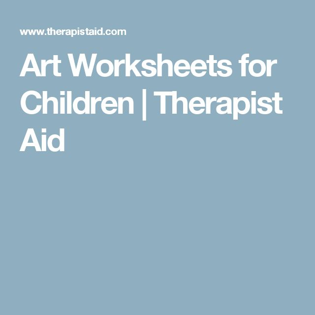 Art Worksheets For Children Therapist Aid Art Worksheets Child 