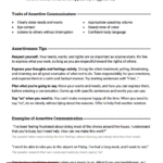 Assertive Communication Worksheet Therapist Aid In 2020 Assertive