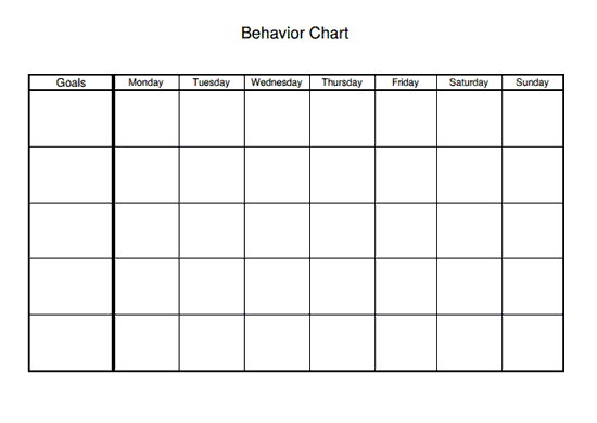 Behavior Chart Adults ADHD Behavior Charts For Kids Free Printable