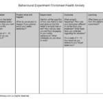Behavioural Experiment Worksheet Health Anxiety HappierTHERAPY