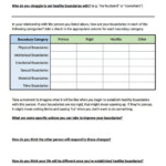 Boundaries Exploration Worksheet Therapist Aid Therapy Worksheets