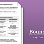 Boundaries Info Sheet Worksheet Therapist Aid DBT Worksheets