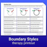 Boundary Styles Worksheet Therapist Aid