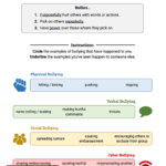 Bullying Worksheet Packet Worksheet Therapist Aid Bullying