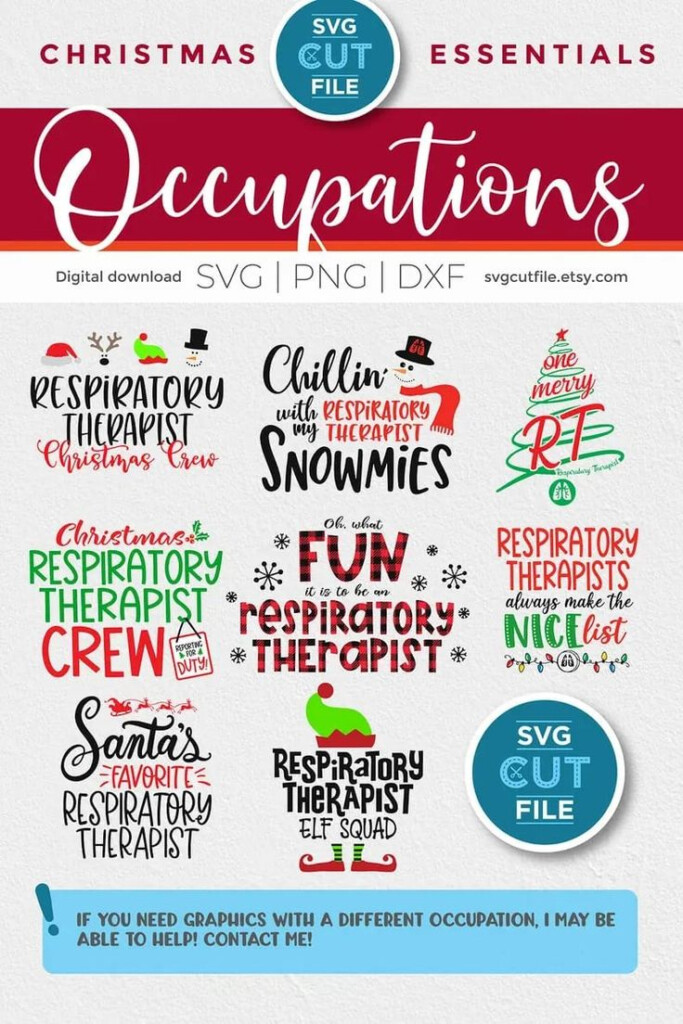 Christmas Respiratory Therapist Svg Bundle RRT SVG Etsy Christmas 