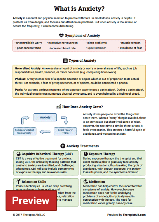 Cognitive Behavioral Therapy Worksheets For Anxiety Worksheets Master