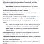 Cognitive Distortions Worksheet Pdf TUTORE ORG Master Of Documents