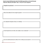 Cognitive Restructuring Socratic Questions Worksheet Therapist Aid