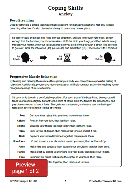 Coping Skills Toolbox Worksheet Pdf Kidsworksheetfun