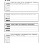 Couples Therapy Worksheets Assertive Communication Therapy Worksheets