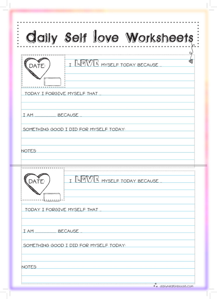 Daily Self Love Worksheet This Is Exactly What The Doctor Ordered 
