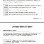 DBT Distress Tolerance Skills Worksheet Therapist Aid Distress