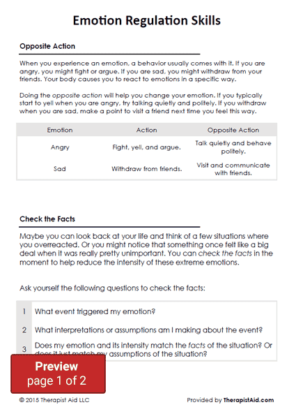 DBT Emotion Regulation Skills Preview Dialectical Behavior Therapy