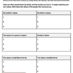 Exploring Values Worksheet Therapist Aid Therapy Worksheets