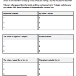 Exploring Values Worksheet Therapist Aid Therapy Worksheets